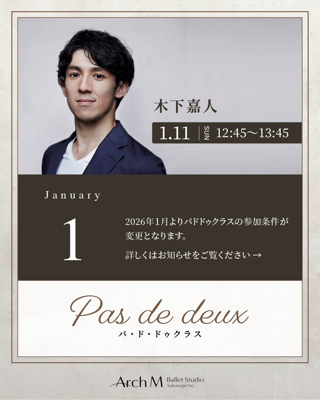 1月 Pas de deux Class