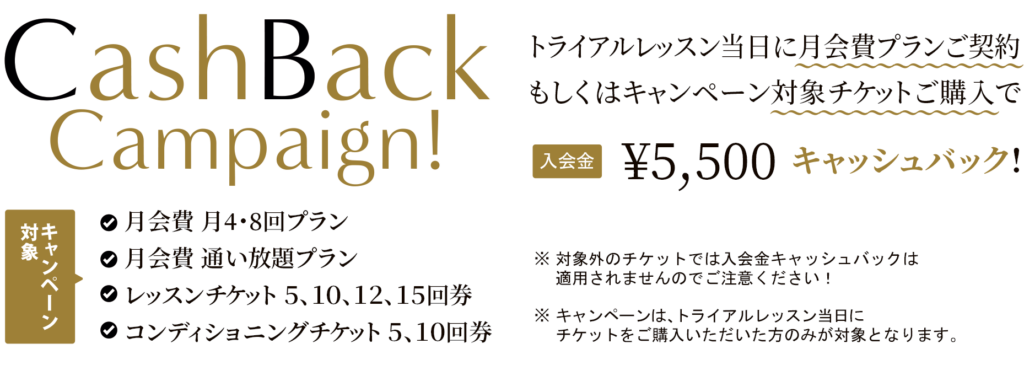 キャッシュバックキャンペーン